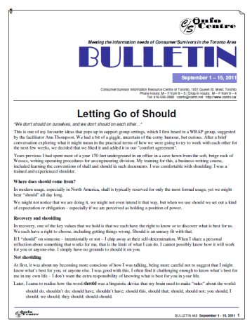 letting go of should