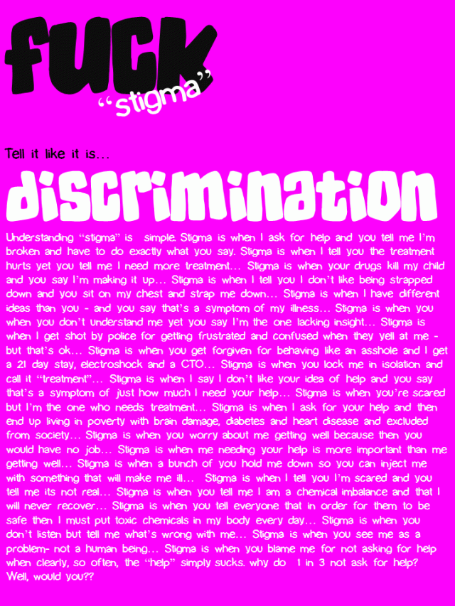 fuck stigma - understanding stigma