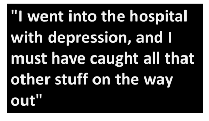 i went into hospital with depression