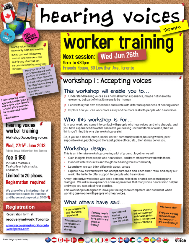 hearing voices-worker training-poster-Jun 2013
