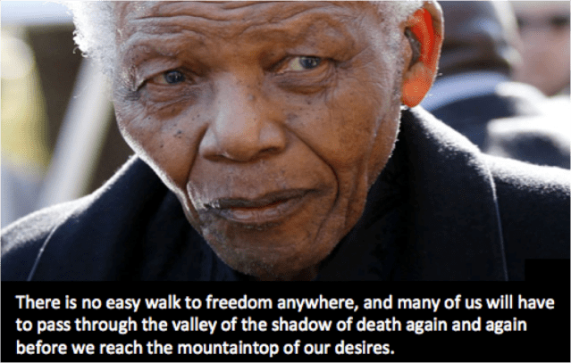 there is no easy walk to freedom
