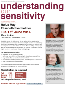 Understanding our Sensitivity