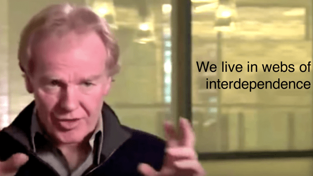 we live in webs of interdependence